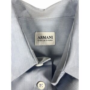 Armani Collezioni Men's, Light Blue Dress Shirt, Size 16 Or EU 41
